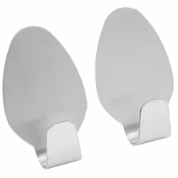 Fackelmann 61216, Intérieure, Crochet de cuisine, Acier satin, Acier inoxydable, Bande adhésive, Ovale