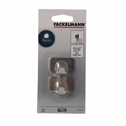 Fackelmann 61281, Intérieure, Crochet de cuisine, Acier satin, Acier inoxydable, Bande adhésive, Rectangle