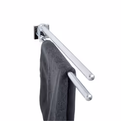 Porte serviette double gris chrome Fackelmann Mare