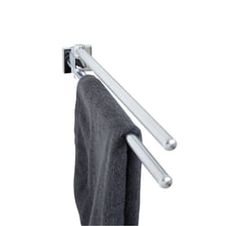 Porte serviette double gris chrome Fackelmann Mare