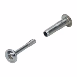 Longueur (en mm) : 50 Diamètre (en mm) : 8 Usage du produit : Raccord de meuble. De 36 à 50mm Nom du produit : Vis Finition d ...