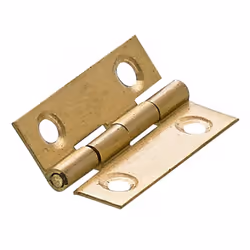 Lot de 2 charnières universelles laiton pour meuble, L.38 x l.25 mm