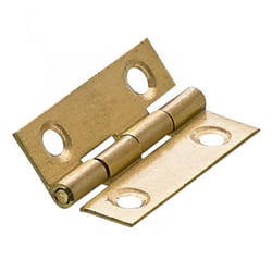 Lot de 2 charnières universelles laiton pour meuble, L.38 x l.25 mm