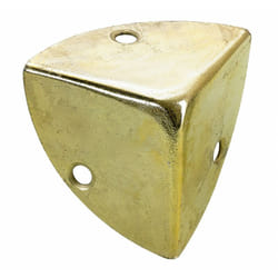 Hettich - Coin de valise à visser acier laitonné L.36 mm