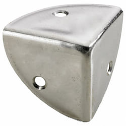 Hettich - Coin de valise à visser acier nickelé L.36 mm