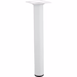 Pied table basse cylindrique HETTICH fixe acier époxy blanc
