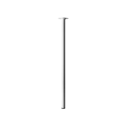 Hettich - Pied De Table Basse Cylindrique Fixe Acier Époxy Blanc, 70 Cm