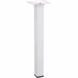 Pied table basse carré HETTICH fixe acier époxy blanc