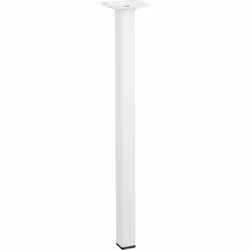 Avec patin plastique fileté M10. Platine 60 x 60 mm. Section 25 x 25 mm Couleur du pied: Blanc Hauteur (en cm): 40 Hauteur ma ...