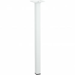 Hettich - Pied de table basse carré fixe acier époxy blanc, 40 cm