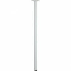 HETTICH Pied de table basse carré fixe acier époxy blanc, 70 cm