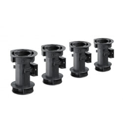 Hettich - Lot de 4 pieds plastique à visser H.100