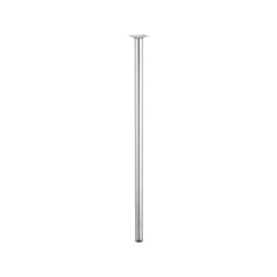 Hettich - Pied de table cylindrique fixe acier chromé gris, 80 cm