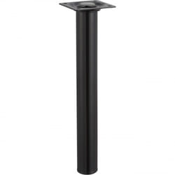 Pied table basse cylindrique HETTICH fixe acier époxy noir