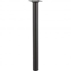 Pied de table basse cylindrique fixe acier époxy noir, 40 cm