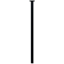 Pied de table basse cylindrique fixe acier époxy noir, 70 cm - Hettich