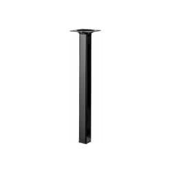 Hettich - Pied table basse carré fixe, H.30 cm acier époxy noir