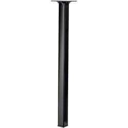 Hettich - Pied de table basse carré fixe acier époxy noir, 40 cm