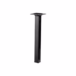 Pied table basse carré HETTICH fixe, H.25 cm acier époxy noir