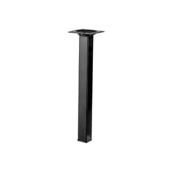 Pied table basse carré HETTICH fixe, H.25 cm acier époxy noir