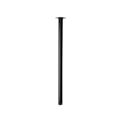 Hettich - Pied table basse carré fixe, H.70 cm acier époxy noir
