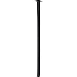Hettich - Pied de table carré fixe acier époxy noir, 80 cm