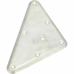 Hettich - Plaque de montage triangulaire métal à visser, H.221 x l.126 mm
