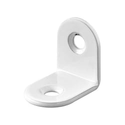 Hettich - Lot de 10 équerres de chaise acier blanc L.20 mm x l.15 mm x H.2 cm