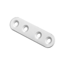 Hettich - Lot de 12 pattes d'assemblage acier blanc l. 60 mm