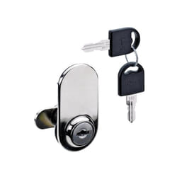 Hettich - Serrure de vitrine acier à encastrer de 4 a 14 mm reversible