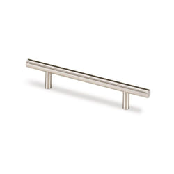 Poignée de meuble Hale acier aspect inox brossé 192 mm ø 12 mm Hettich