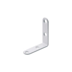Hettich - Equerre de chaise en acier époxy l.50 mm blanc