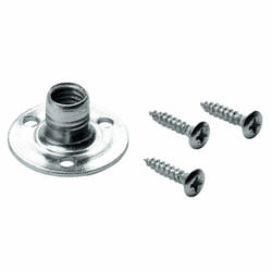 Lot de 4 embases d'assemblage acier zingué l.10.5 mm - Hettich