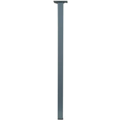 Hettich - Pied de table carré fixe acier mat gris, 80 cm