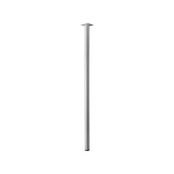 Hettich - Pied De Table Cylindrique Fixe Acier Mat Gris, 80 Cm