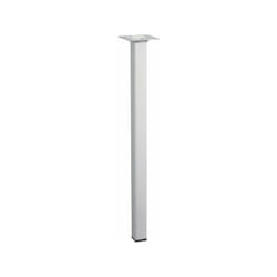Hettich - Pied de table basse carré fixe acier époxy gris, 40 cm