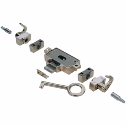 Serrure Meuble Espagolette Droite Axe 25Mm Acier Nickelé - [Marque du produit] Cette serrure de meuble espagolette droite est ...