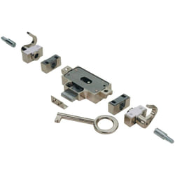 Serrure Meuble Espagolette Droite Acier Nickelé Hettich Furntech 25mm