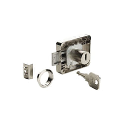 Hettich - Serrure de Meuble Applique Acier 40mm Réversible
