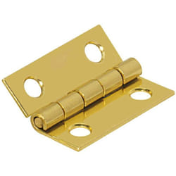 Lot de 2 charnières universelles laiton pour meuble, L.38 x l.32 mm