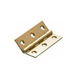 Hettich - Lot De 2 Paumelles Laiton Pour Meuble L.64 x L.40 Mm