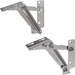 Hettich Ferrure de levage nickelée - 9219503 Set pour droite et gauche Acier nickelé Y compris les vis Détails techniques: An ...
