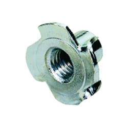 Hettich - Lot De 4 Écrous à Enfoncer Acier Chromé L.25 Mm