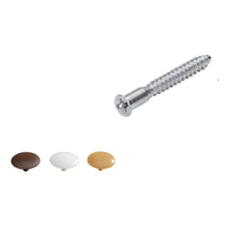 Lot De 16 Vis D'Assemblage Avec Cache Acier Chromé Hettich L.50 Mm