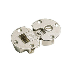 Hettich - Lot de 2 ferrures d'abattant universel acier pour meuble, L.35 x l.35 mm