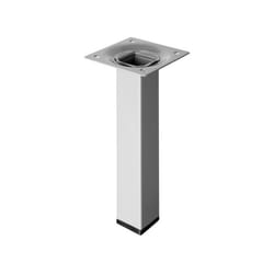 Pied Meuble Carré Hettich Fixe Acier Époxy Gris