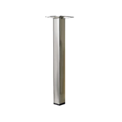 Hettich - Pied table basse carré fixe acier brossé gris