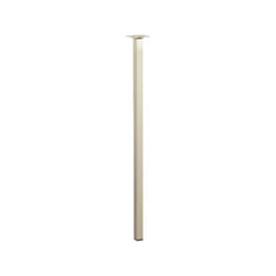 Hettich - Pied table basse carré fixe, H.70 cm acier brossé gris