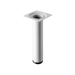 Pied Meuble Cylindrique Hettich Fixe Acier Époxy Blanc