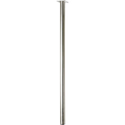 Hettich - Pied de table cylindrique fixe acier brossé gris, 80 cm